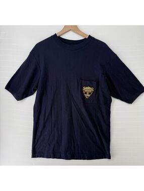 Vintage Walt Disney World Animal Kingdom Pocket T-Shirt 1998 Navy Men's Medium